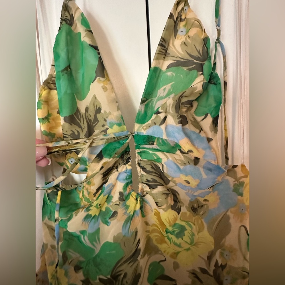 ASTR The Label Women's Green Multi Aneira Dress Size S - Picture 7 of 12